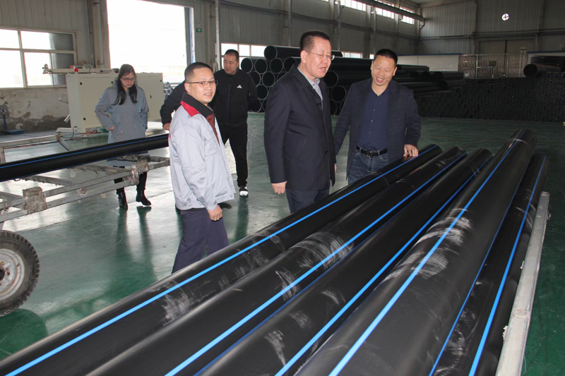 新疆天業(yè)集團(tuán)公司董事長(zhǎng)李河、譚新民等人蒞臨陜西甘霖實(shí)業(yè)公司考察指導(dǎo)工作